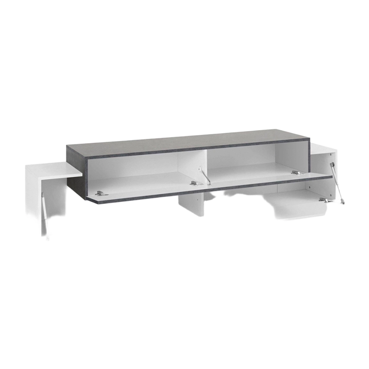 TV cabinet 4 compartments 3 flap doors 200cm modern design Corona Low Report — 6