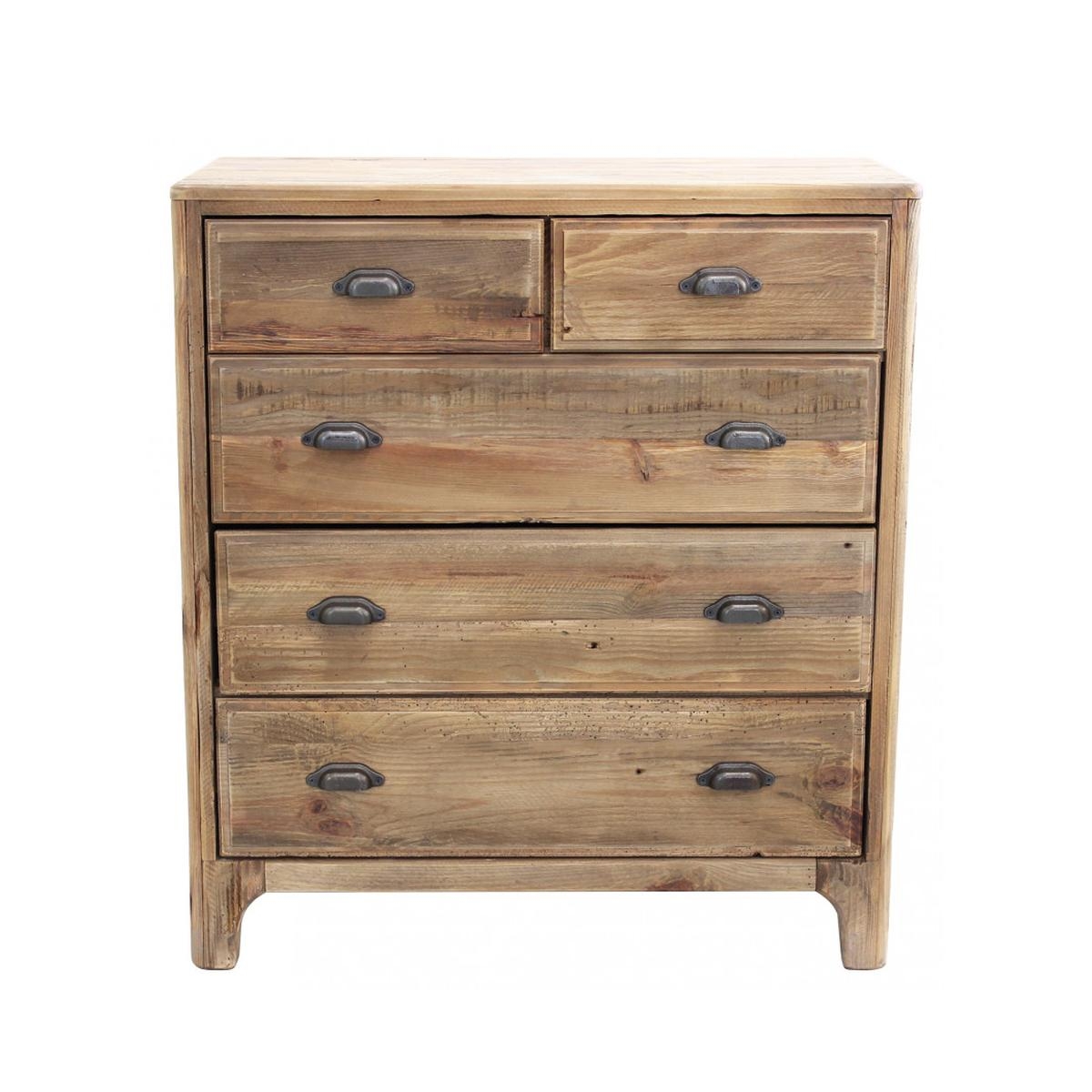 Farley 5-Drawer Rustic Chest of Drawers in Pine Wood — 3