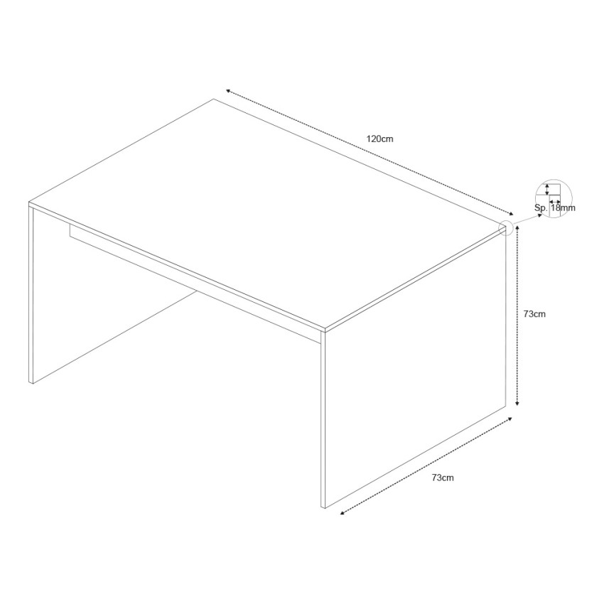 Modern Office and Home Working Desk 120 cm Regular Sarmog — 5