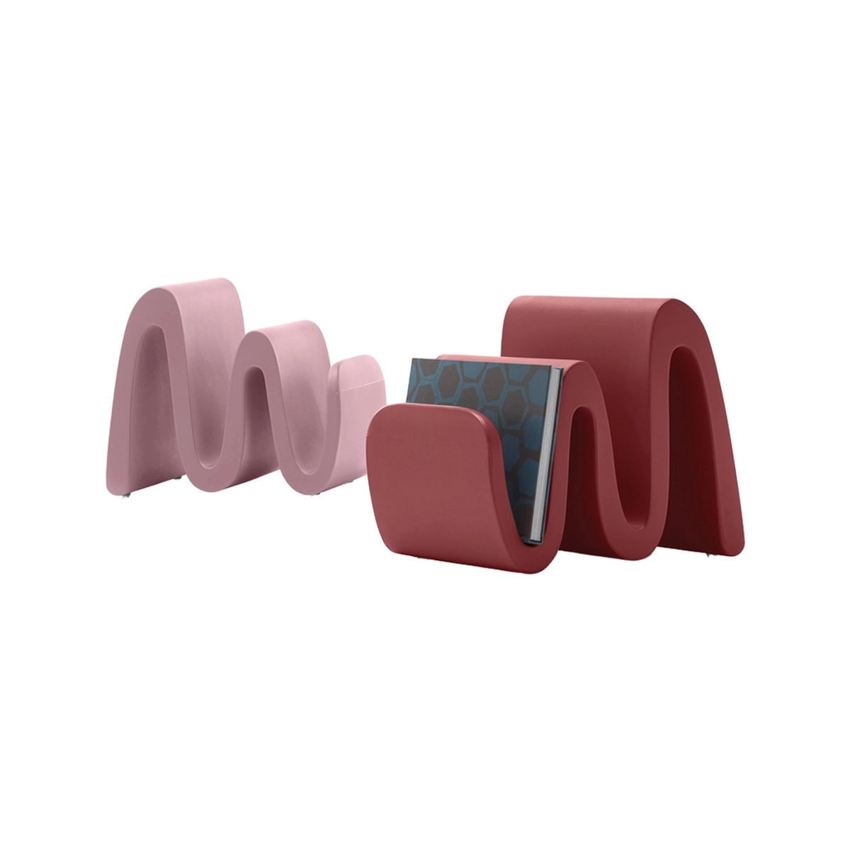LYXO Wave Modern Designer Polyethylene Magazine Rack — 2