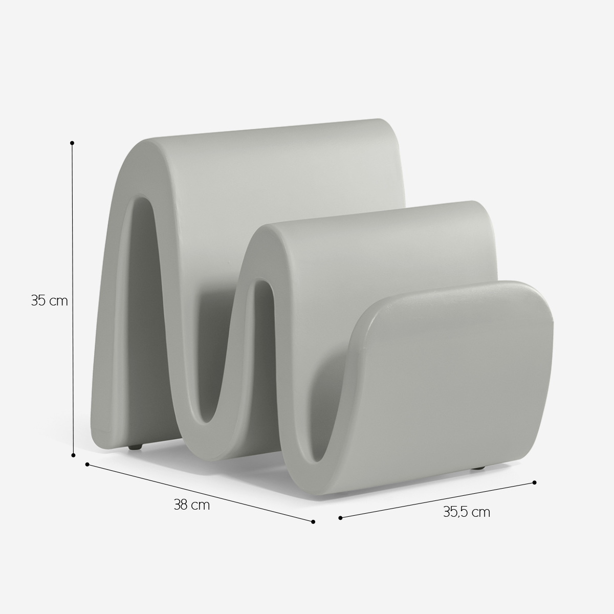 LYXO Wave Modern Designer Polyethylene Magazine Rack — 4