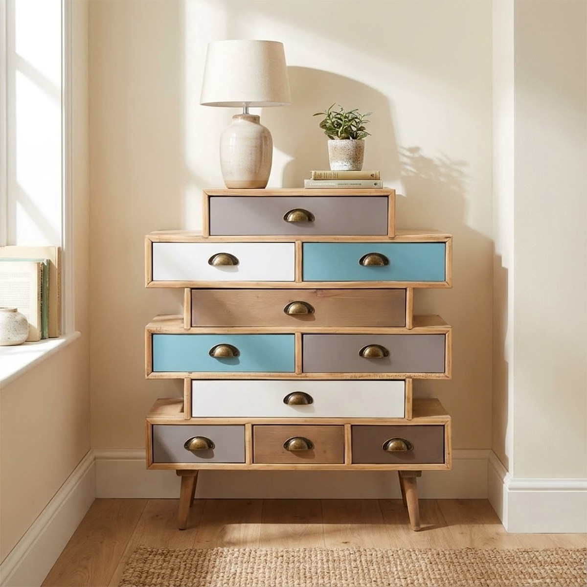 Kingston Modern Wooden Chest of 10 Drawers — 3