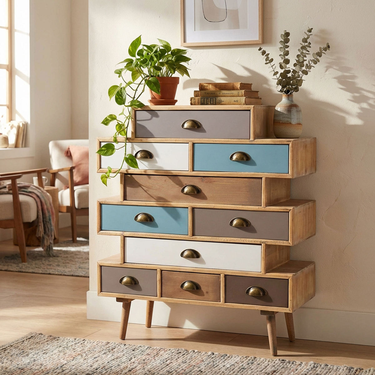 Kingston Modern Wooden Chest of 10 Drawers — 4