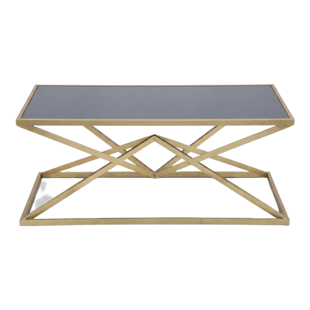 Piramid Rectangular Coffee Table in Metal and Vetro — 3