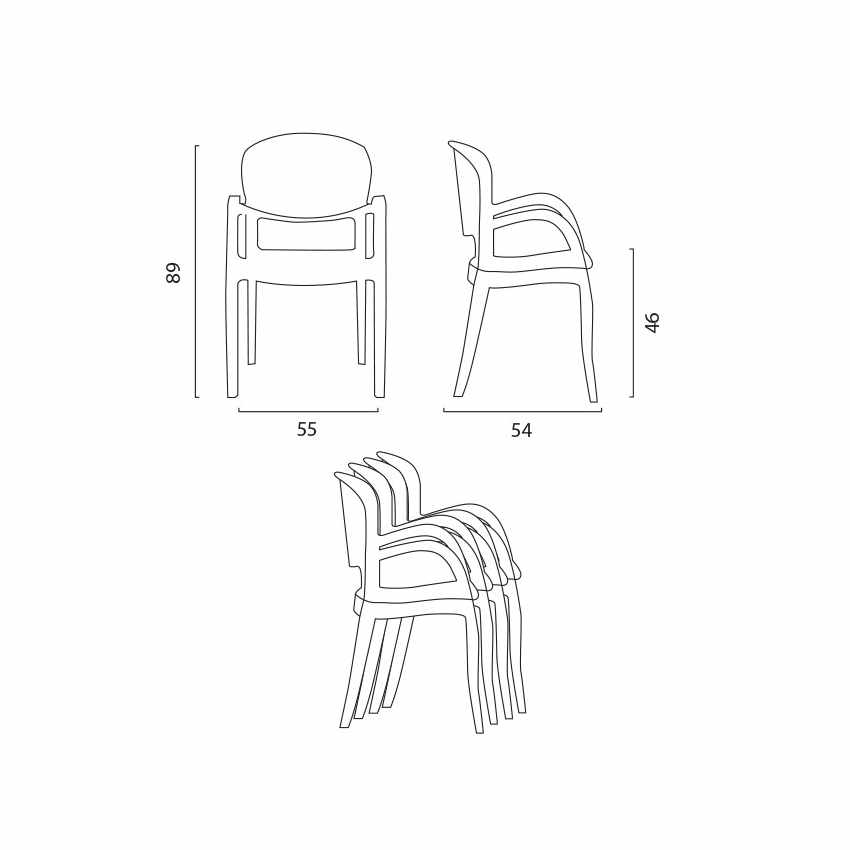 Joker Grand Soleil Transparent Polycarbonate Armchair S6612TR — 5
