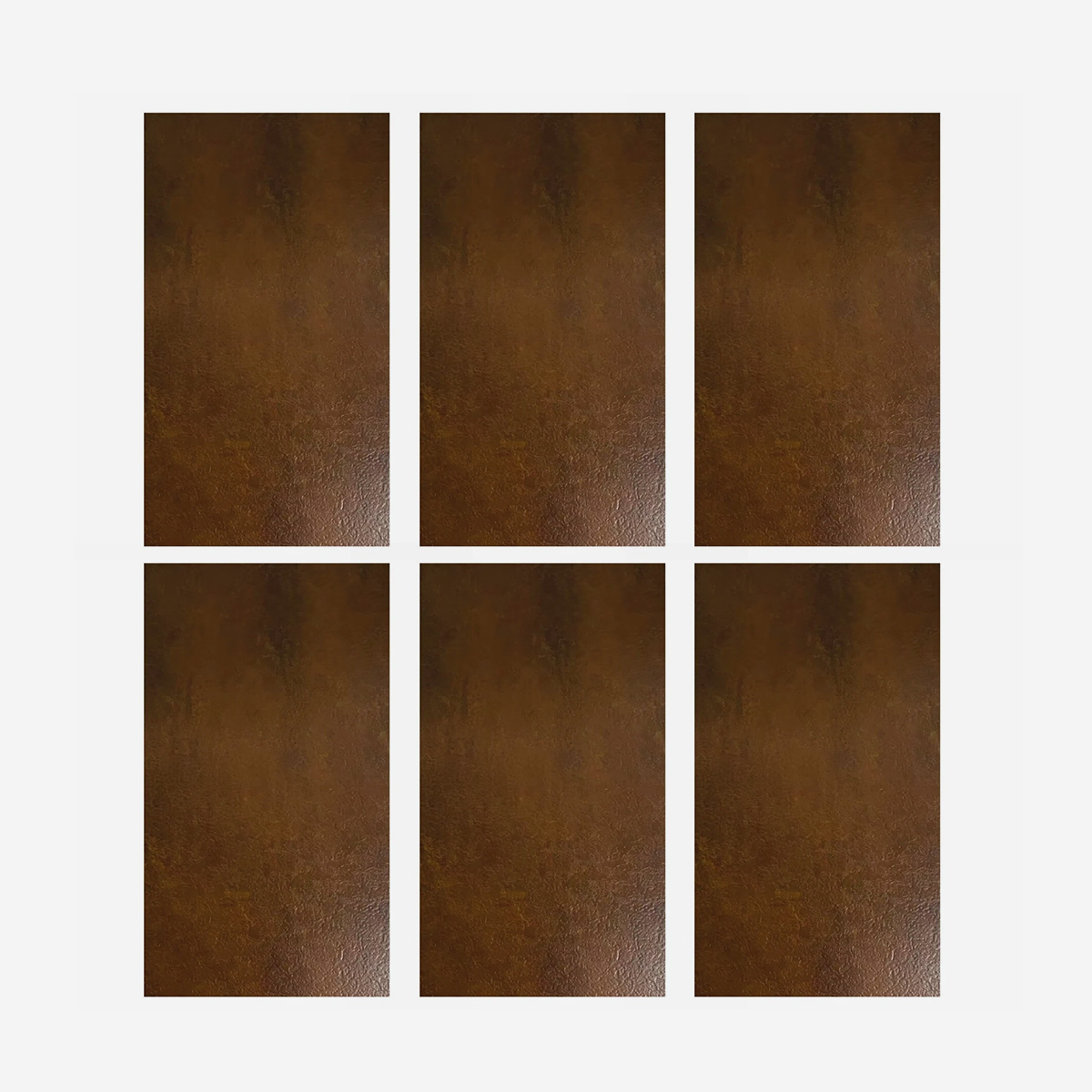 Metal Effect Wooden Decorative Panel Set of 6 Kvist — 1