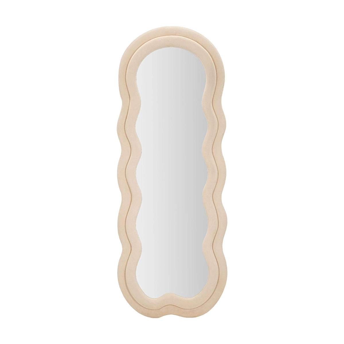 Wavy Velvet Wall and Floor Mirror 60x160cm Miki — 3