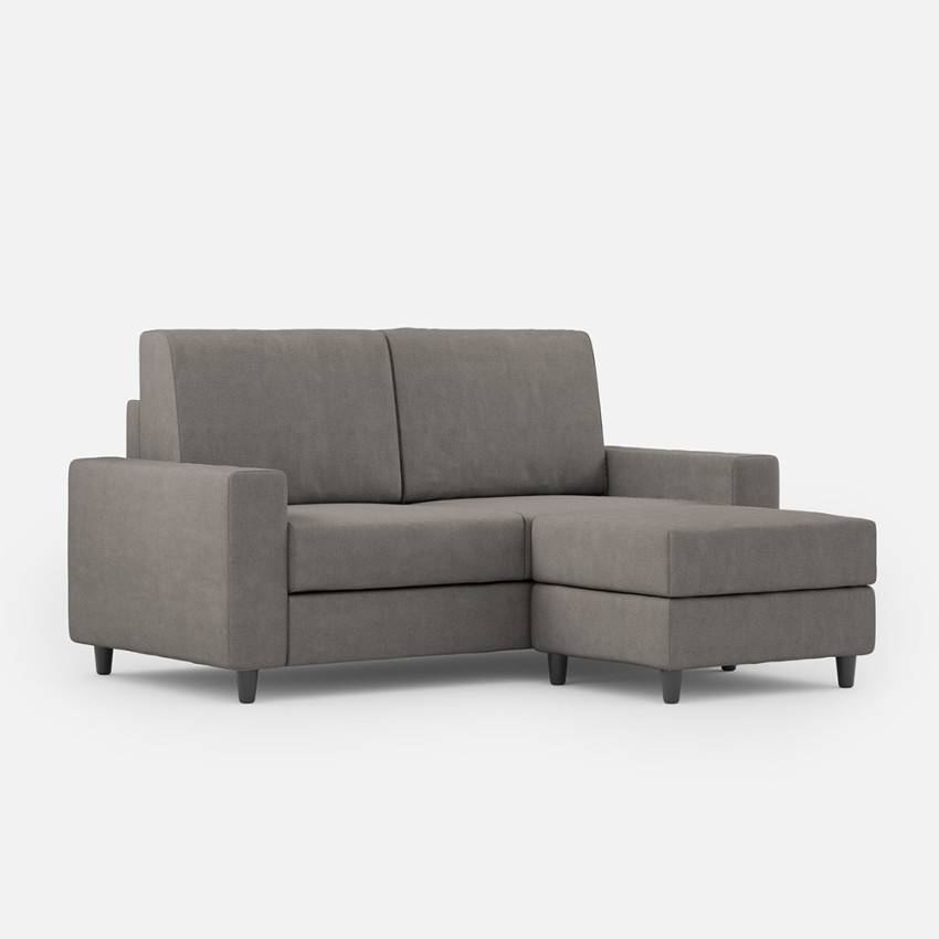 Modern 2 seater fabric sofa 168cm with ottoman Sakar — 1