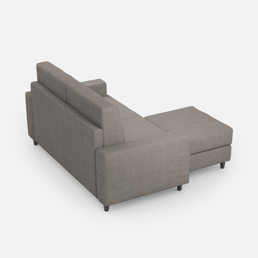 Modern 2 seater fabric sofa 168cm with ottoman Sakar — 4