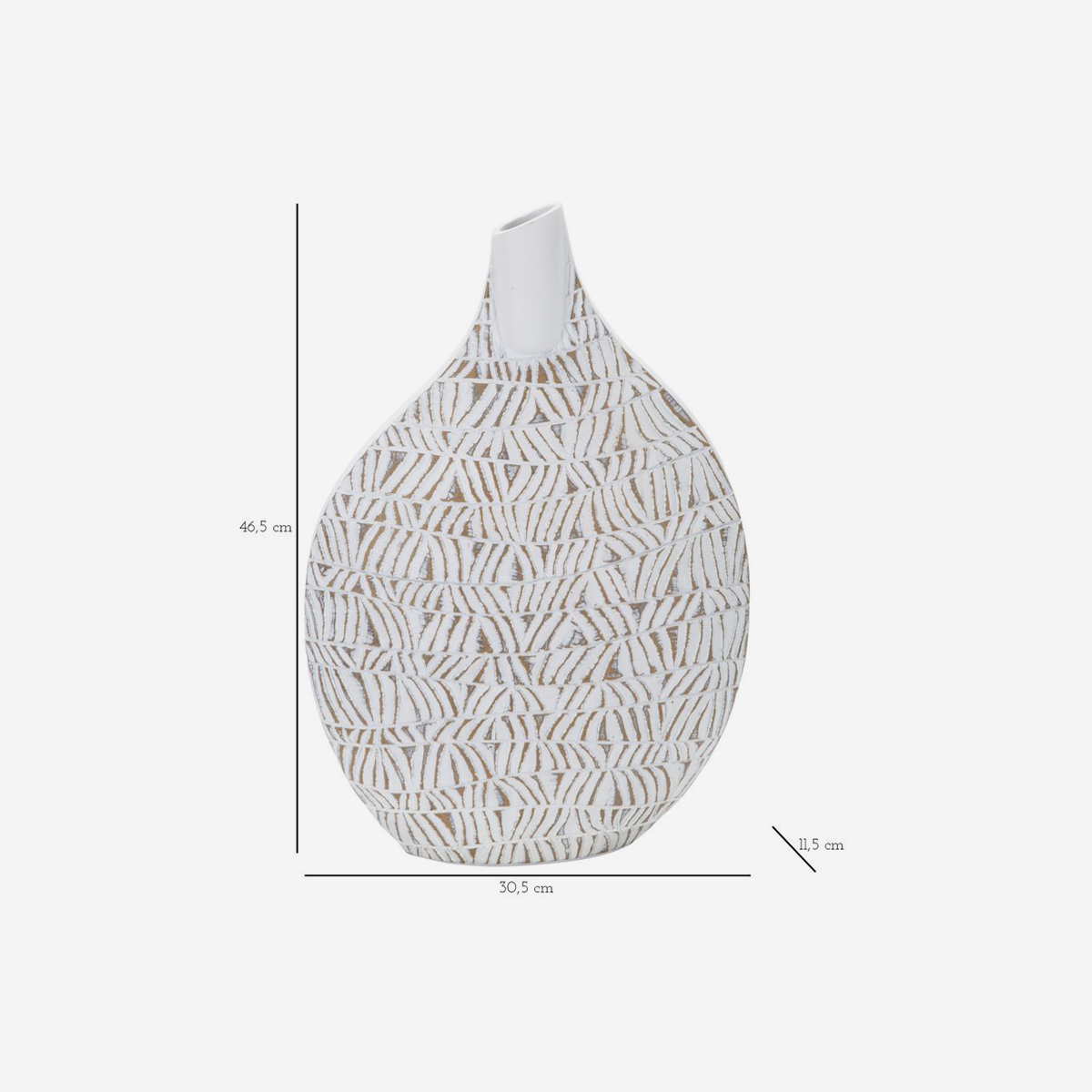 Nairobi Decorative Polyresin Vase with Engraved Patterns — 3