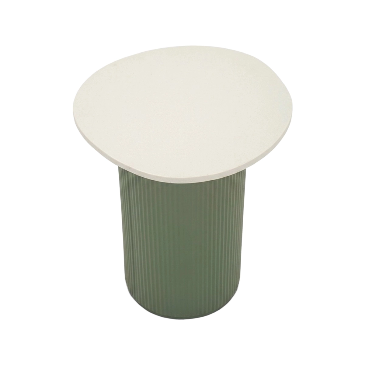 Frankfurt M Round Marble-Effect Living Room Side Table — 4