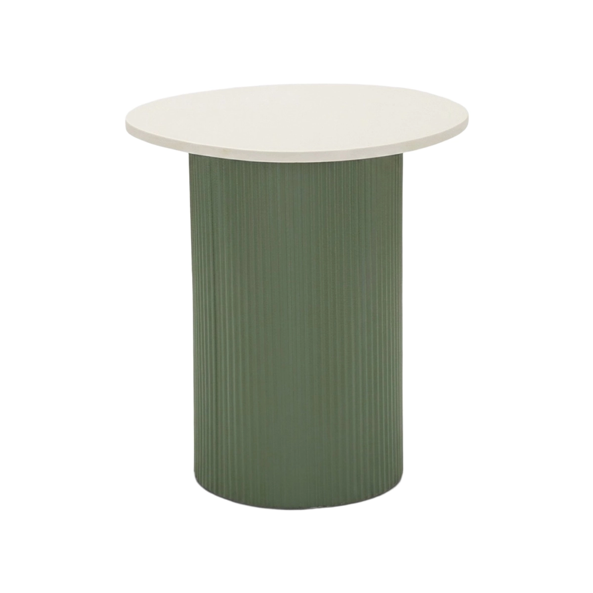 Frankfurt M Round Marble-Effect Living Room Side Table — 1