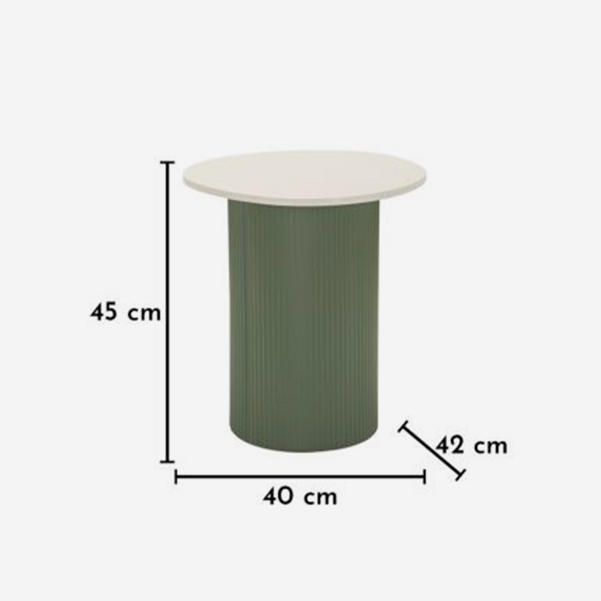 Frankfurt M Round Marble-Effect Living Room Side Table — 3