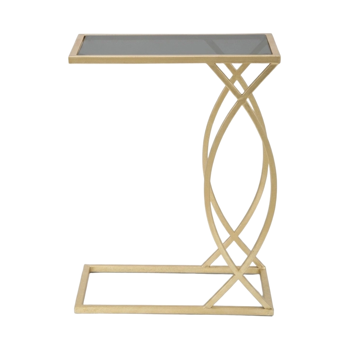 Glam Sofa Side Table in Metal and Vetro Mauro Ferretti — 5