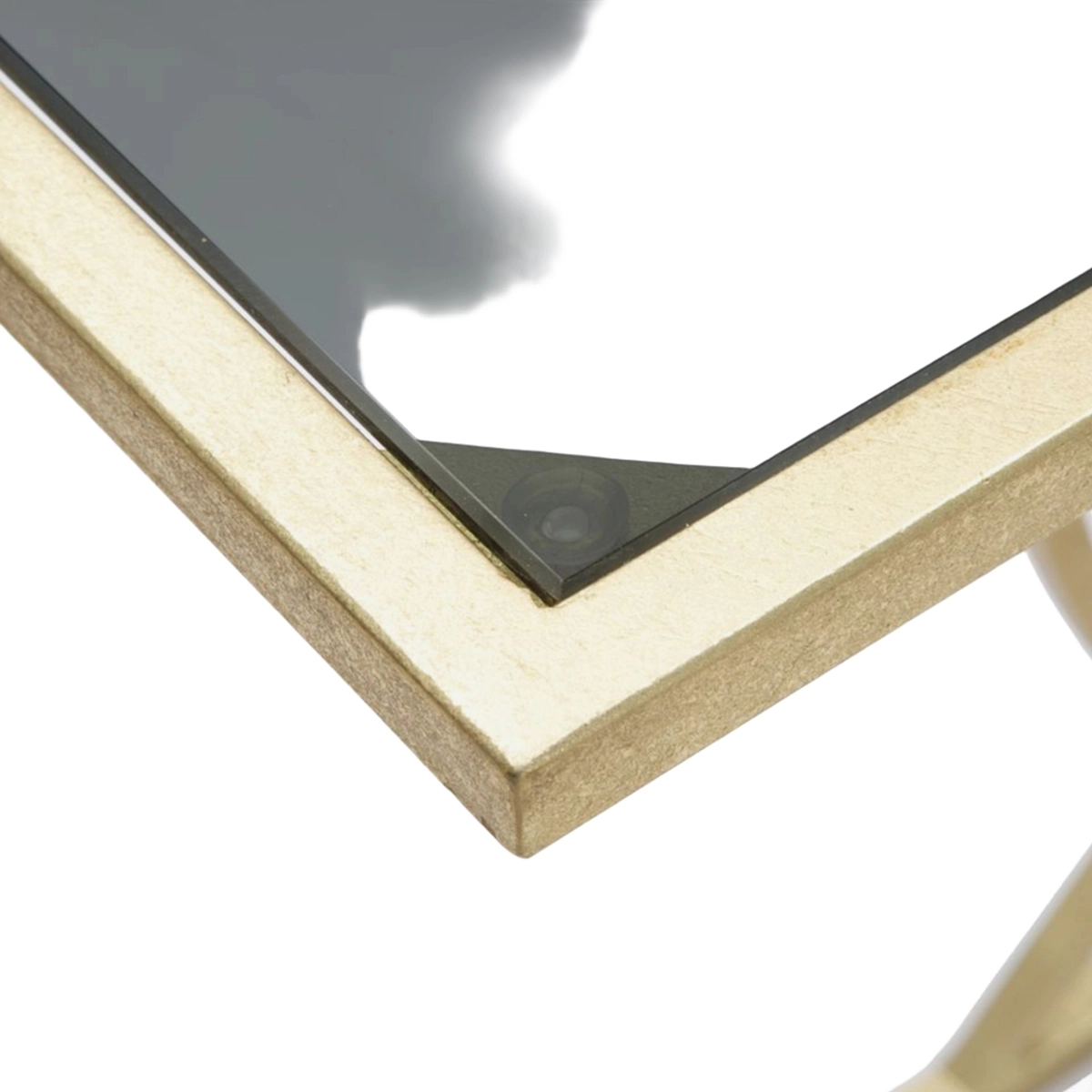 Glam Sofa Side Table in Metal and Vetro Mauro Ferretti — 4