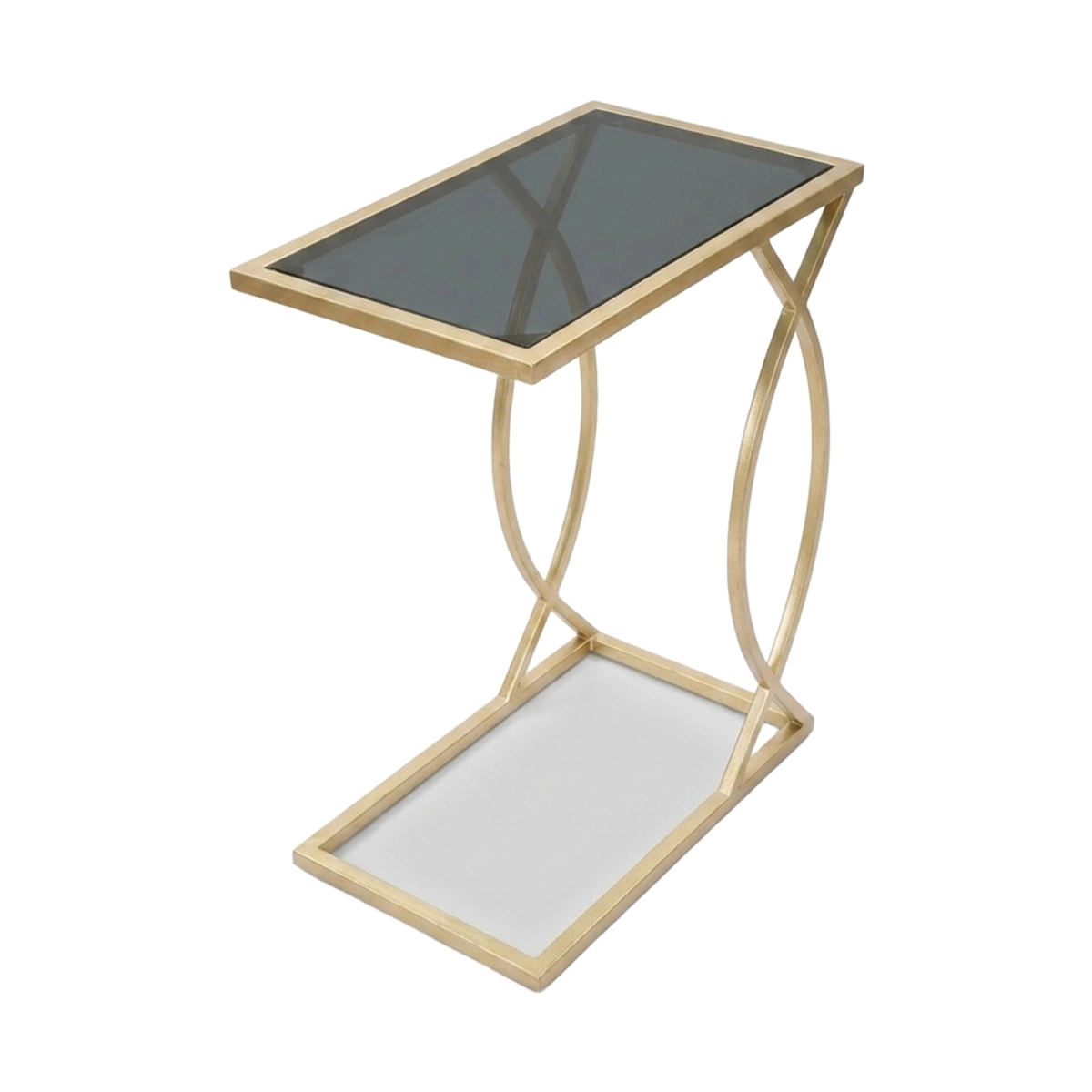 Glam Sofa Side Table in Metal and Vetro Mauro Ferretti — 3