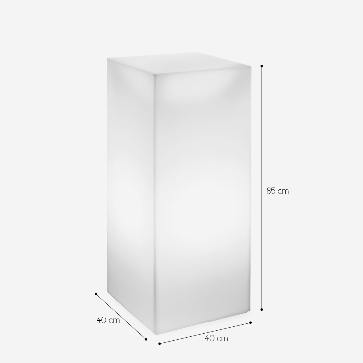 Outdoor illuminated bar stool with LED IP65 Blok LYXO — 4