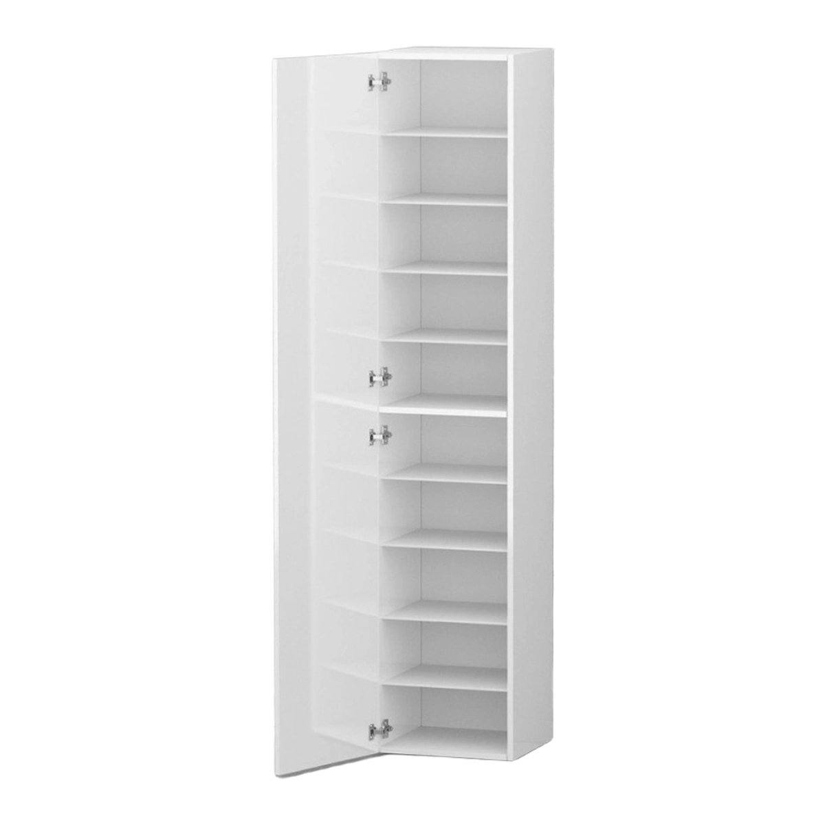 Glossy white 1-door shoe cabinet 45x35x191h Dory Web Furniture — 4