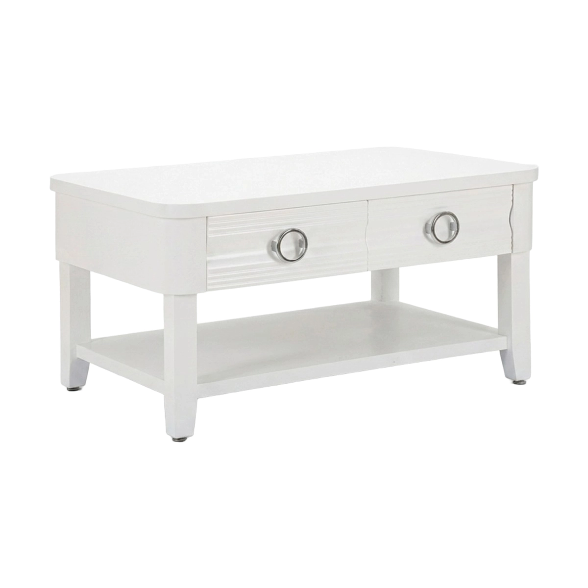 Elian rectangular coffee table with 2 drawers and shelf — 1