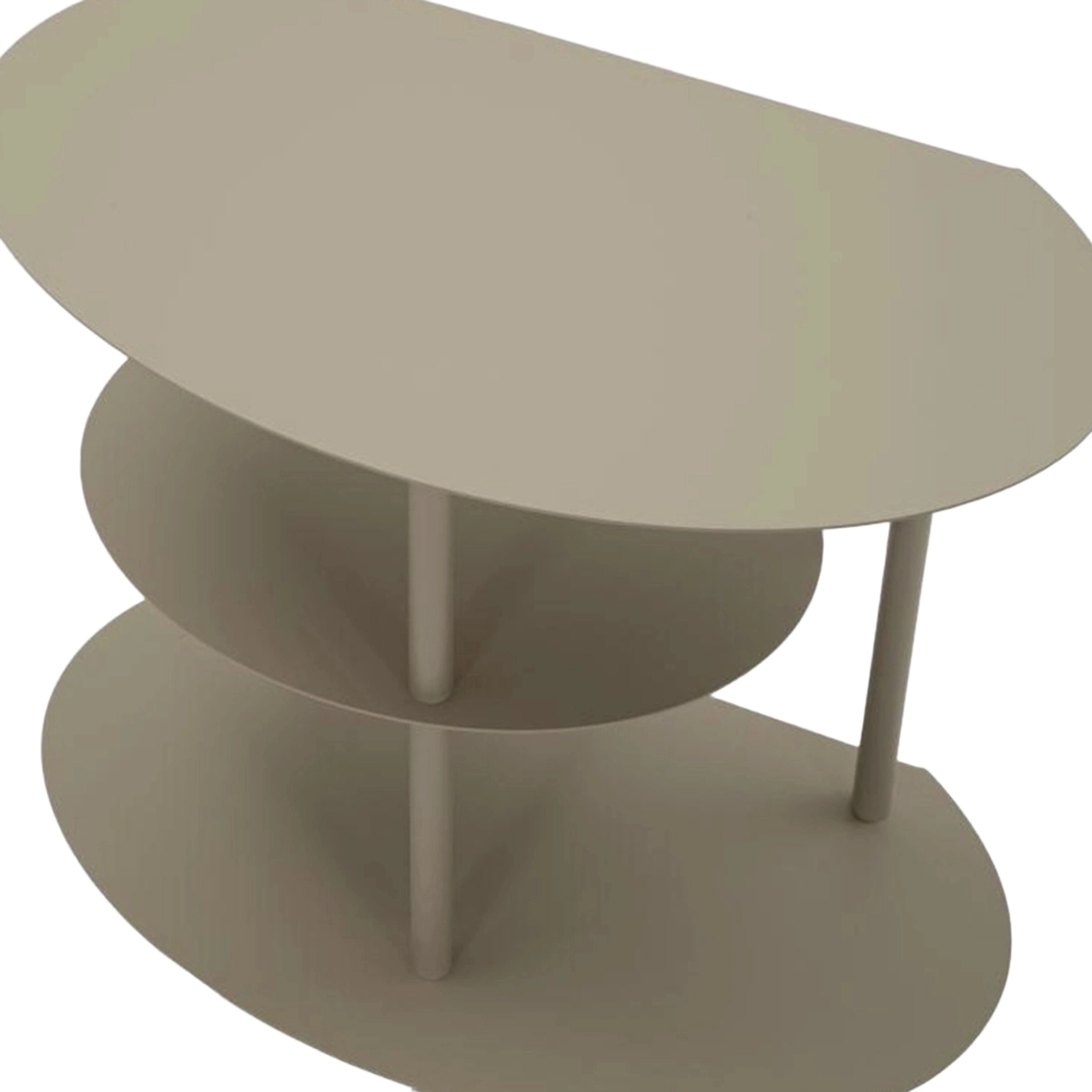 Saturno Mauro Ferretti Modern Metallo Bedside Table with 3 Shelves — 4