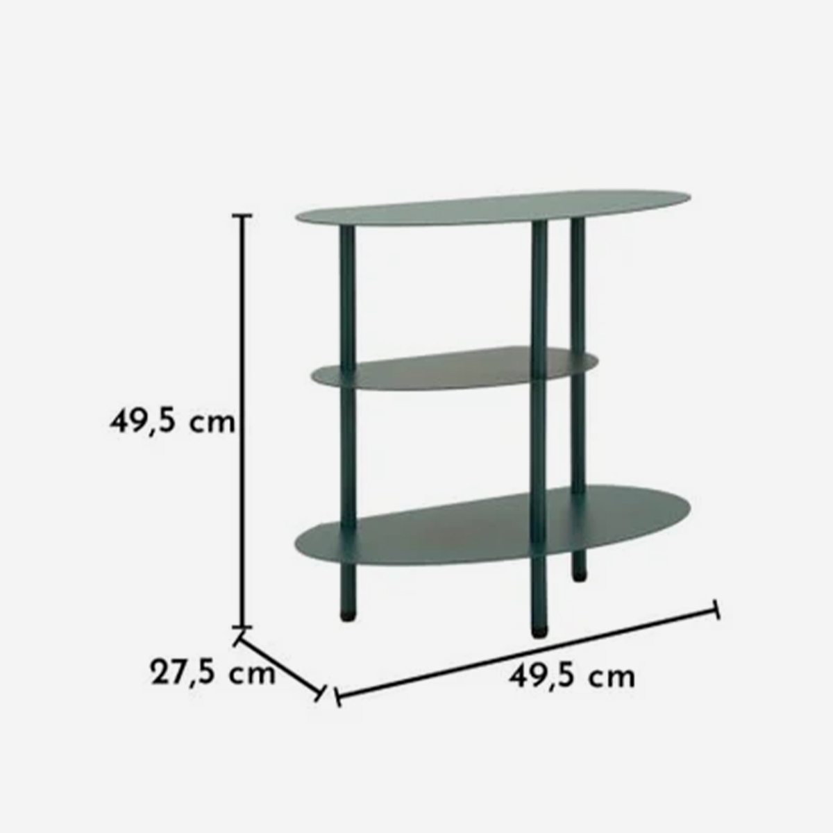 Saturno Mauro Ferretti Modern Metallo Bedside Table with 3 Shelves — 7