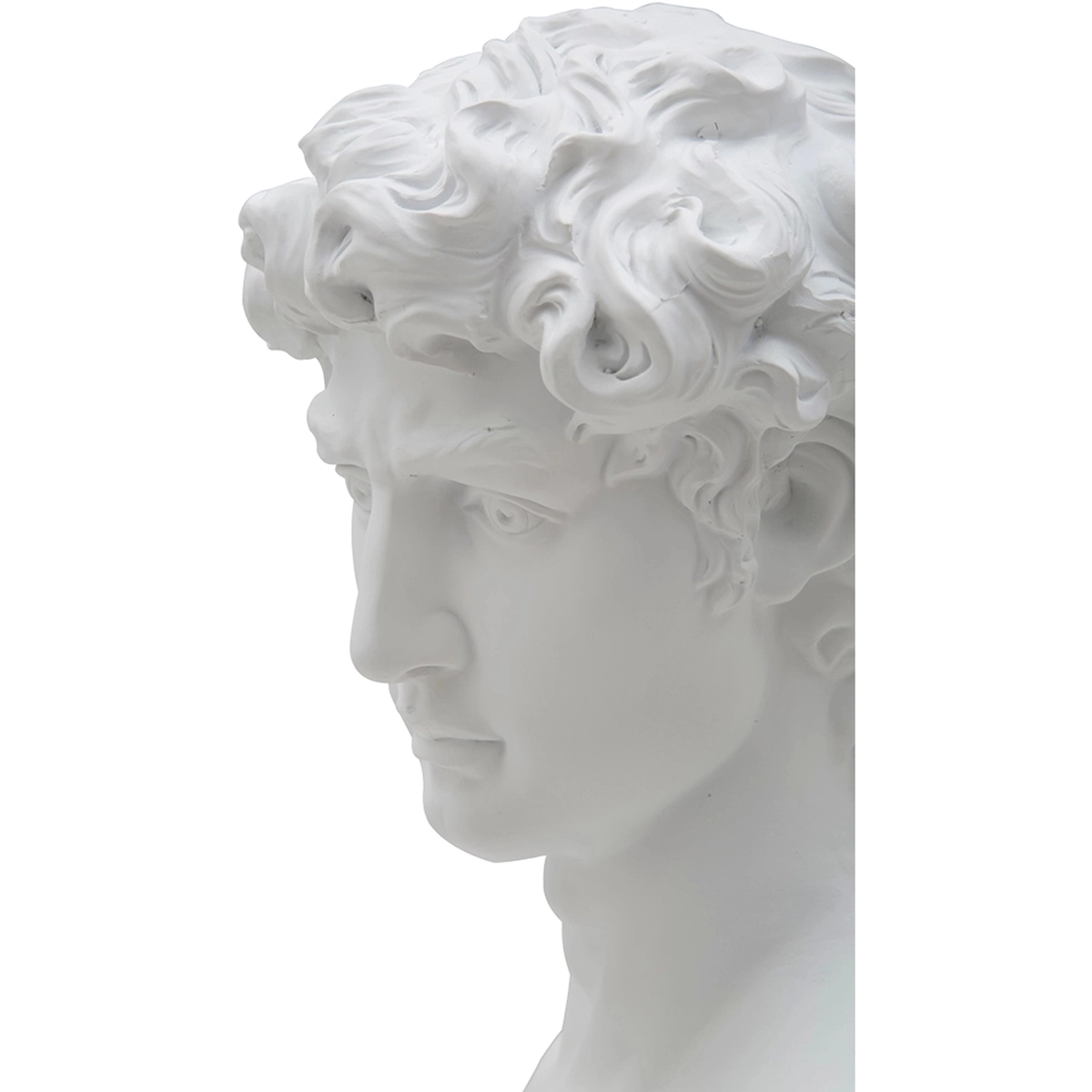 Man decorative bust sculpture by Mauro Ferretti in polyresin 34 cm — 5