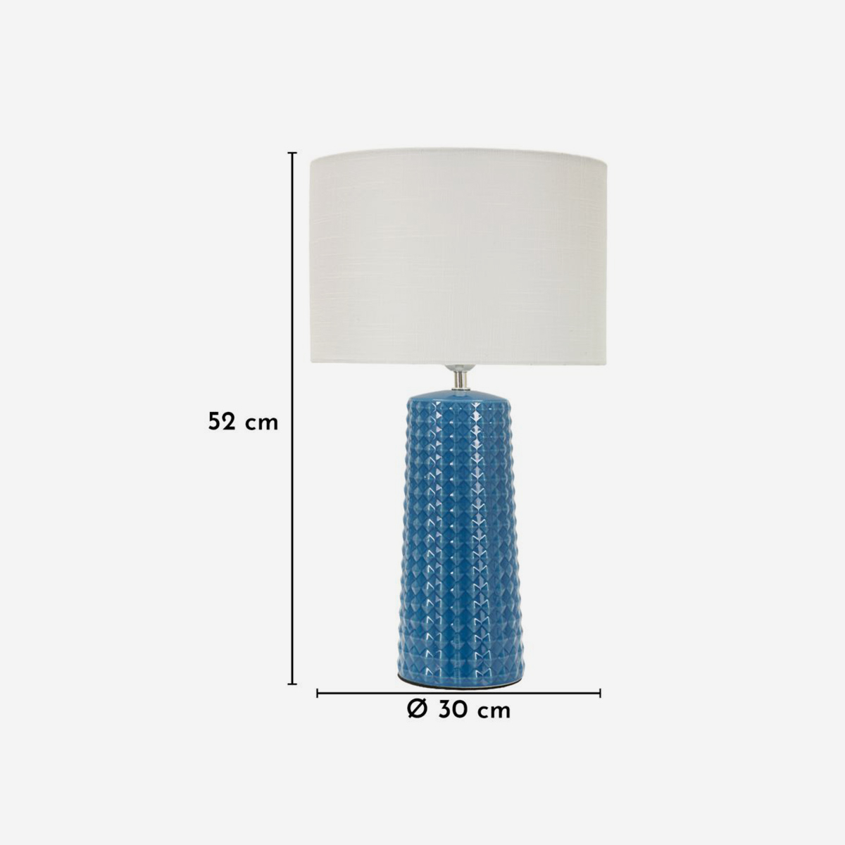Gliss Modern Ceramic Table Lamp with Fabric Shade — 4