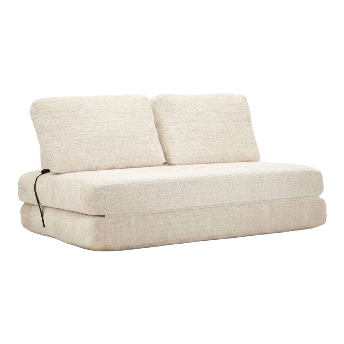 Faster 2 Seater Convertible Bouclé Fabric Sofa Bed — 1