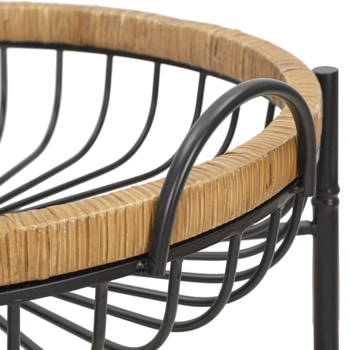 Cebu Round Storage Trolley with Double Basket and Wheels — 4