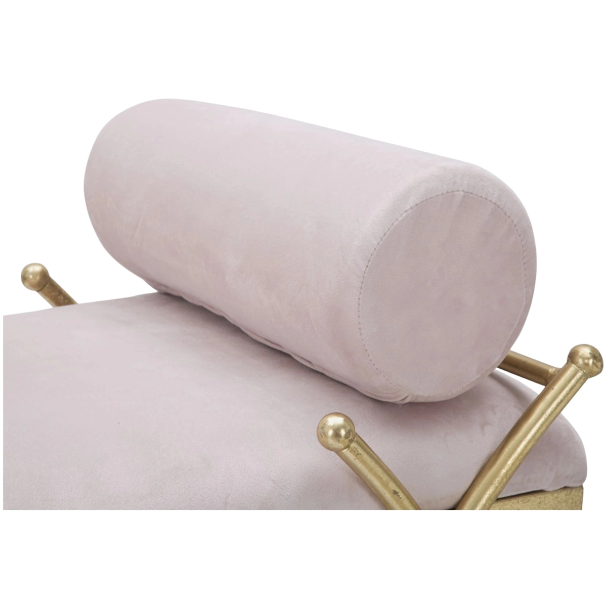 Mauro Ferretti Ribbon Velvet Upholstered Bench with Cushions — 5