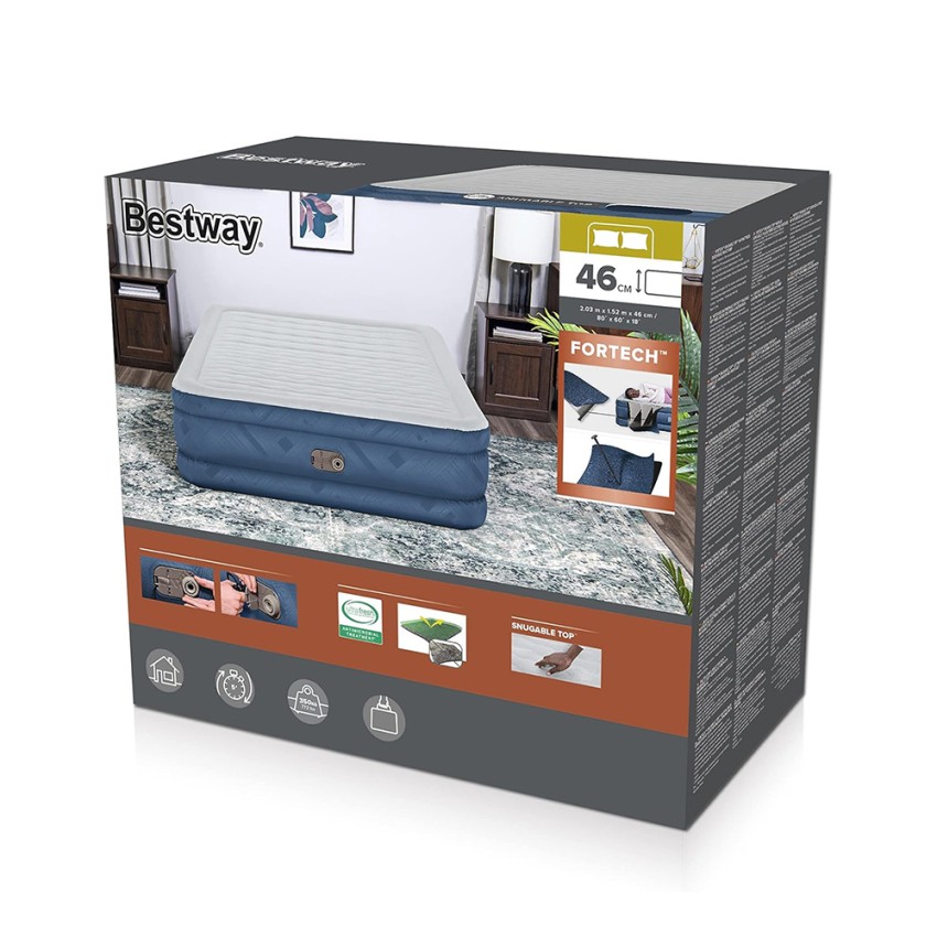 Bestway 69075 Fortech Double Inflatable Airbed 152x203x46 cm — 8