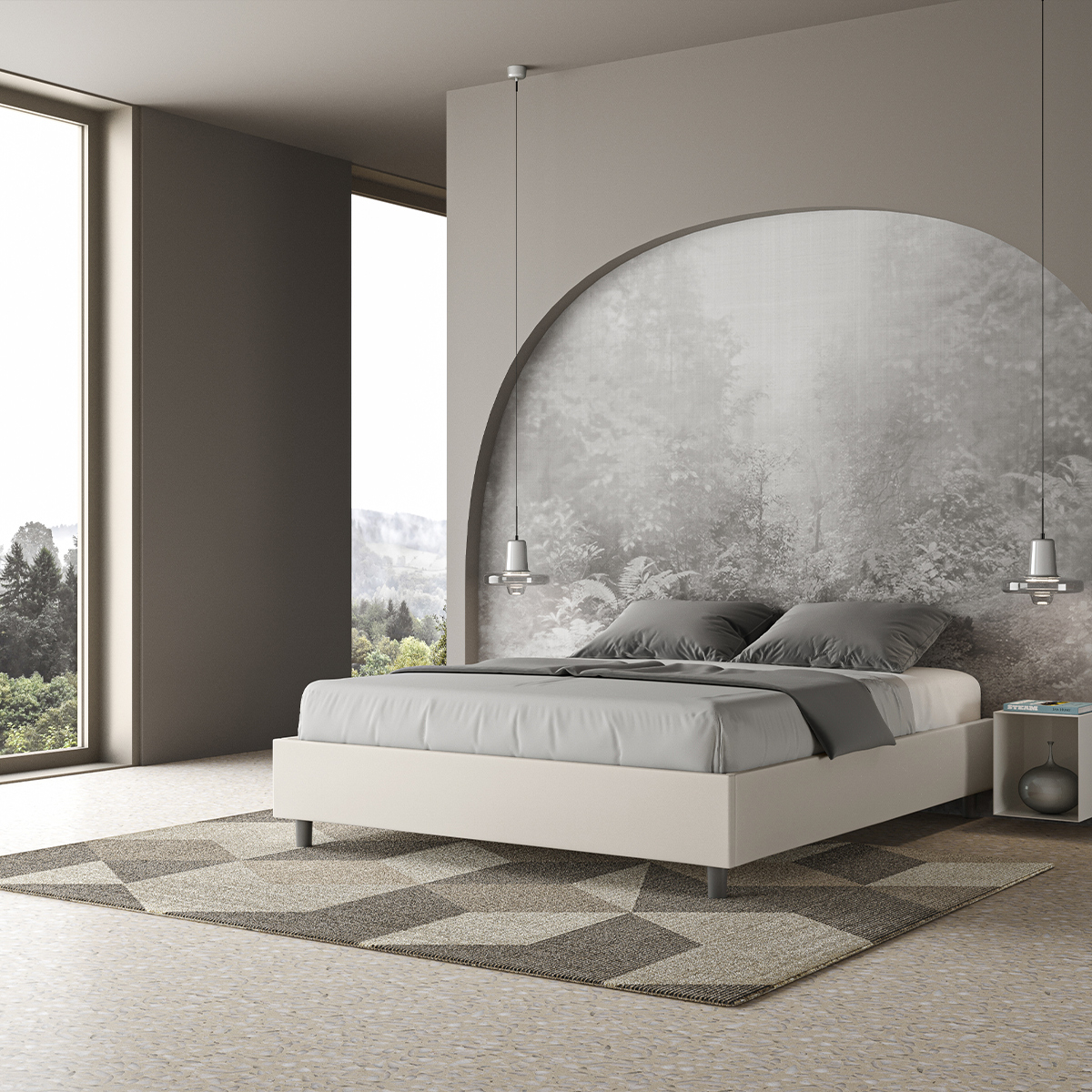 Azelia M 160x190 Double Sommier Bed with Storage Box — 2