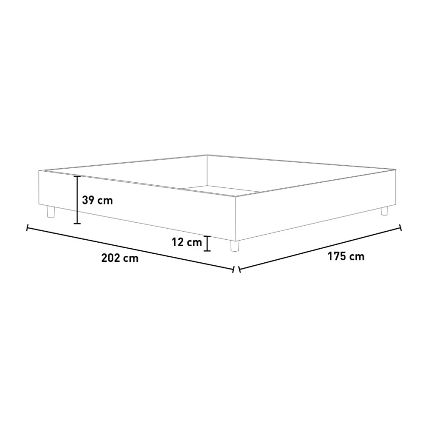 Azelia M 160x190 Double Sommier Bed with Storage Box — 4