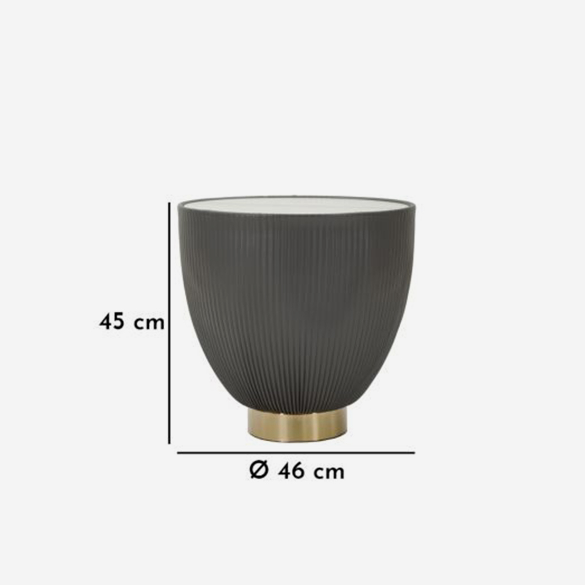 Round Marble Effect Coffee Table Elge 46 — 3