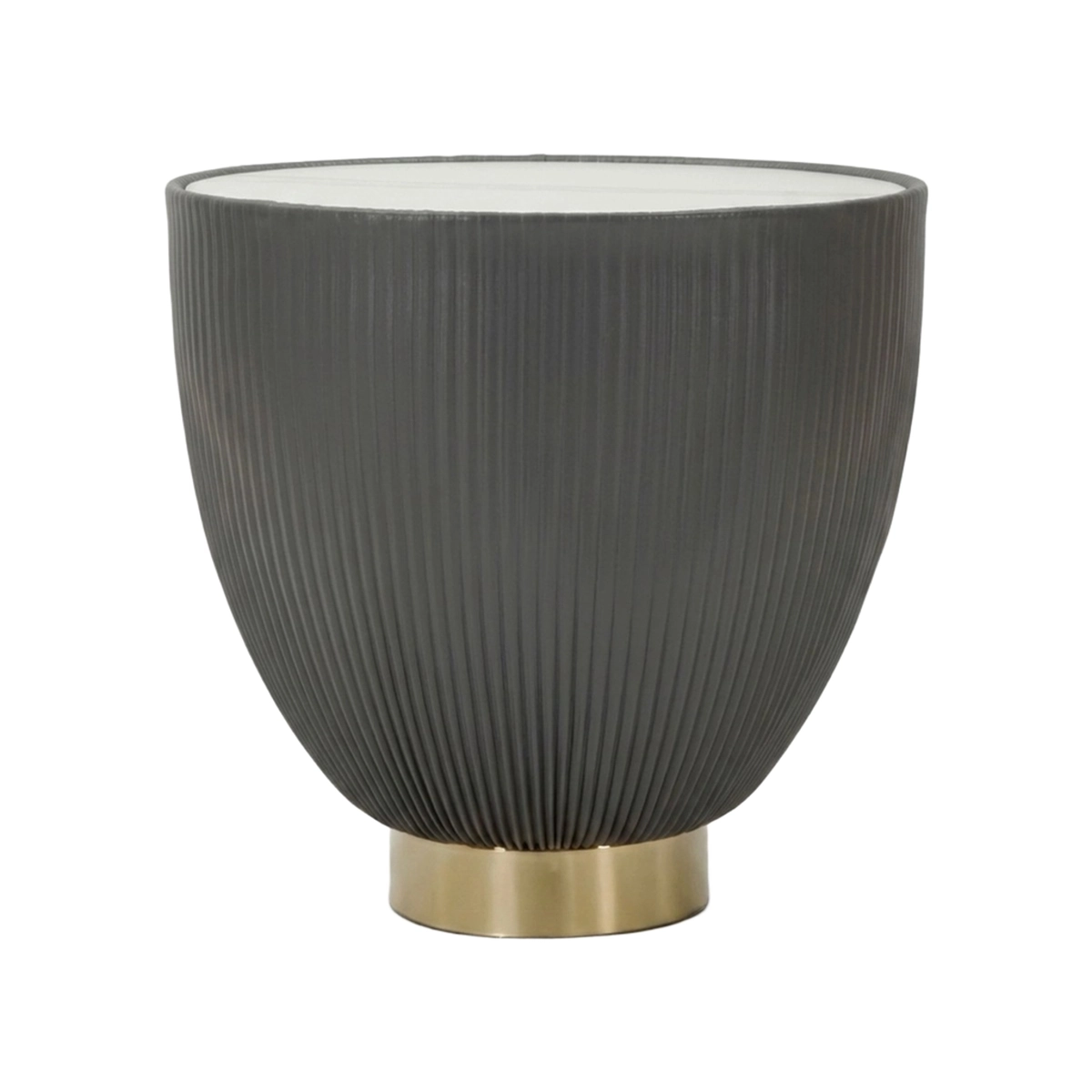 Round Marble Effect Coffee Table Elge 46 — 1