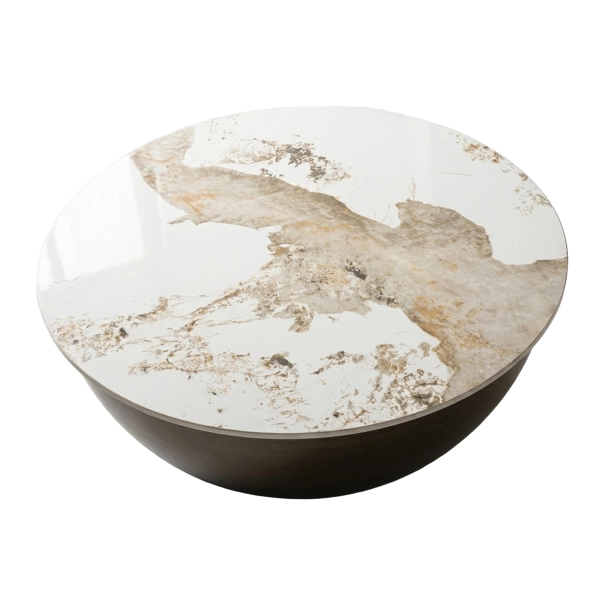 Glam Coffee Table with Storage in Ceramic and Metal Mauro Ferretti — 4