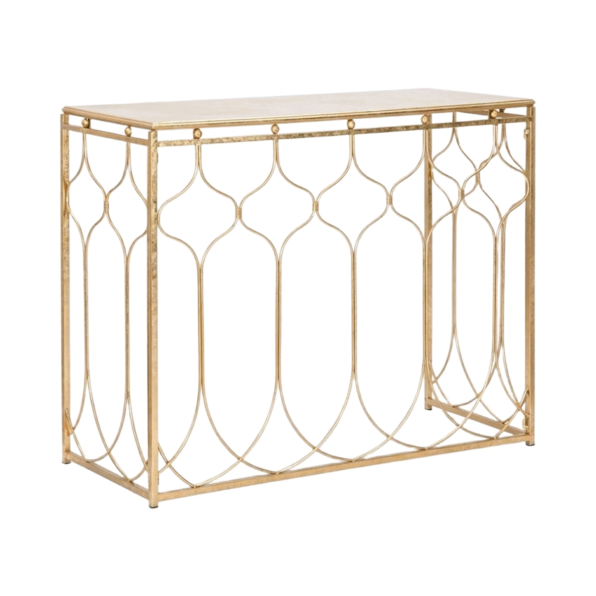 Arab Rectangular Metal Hallway Console Table Mauro Ferretti — 1