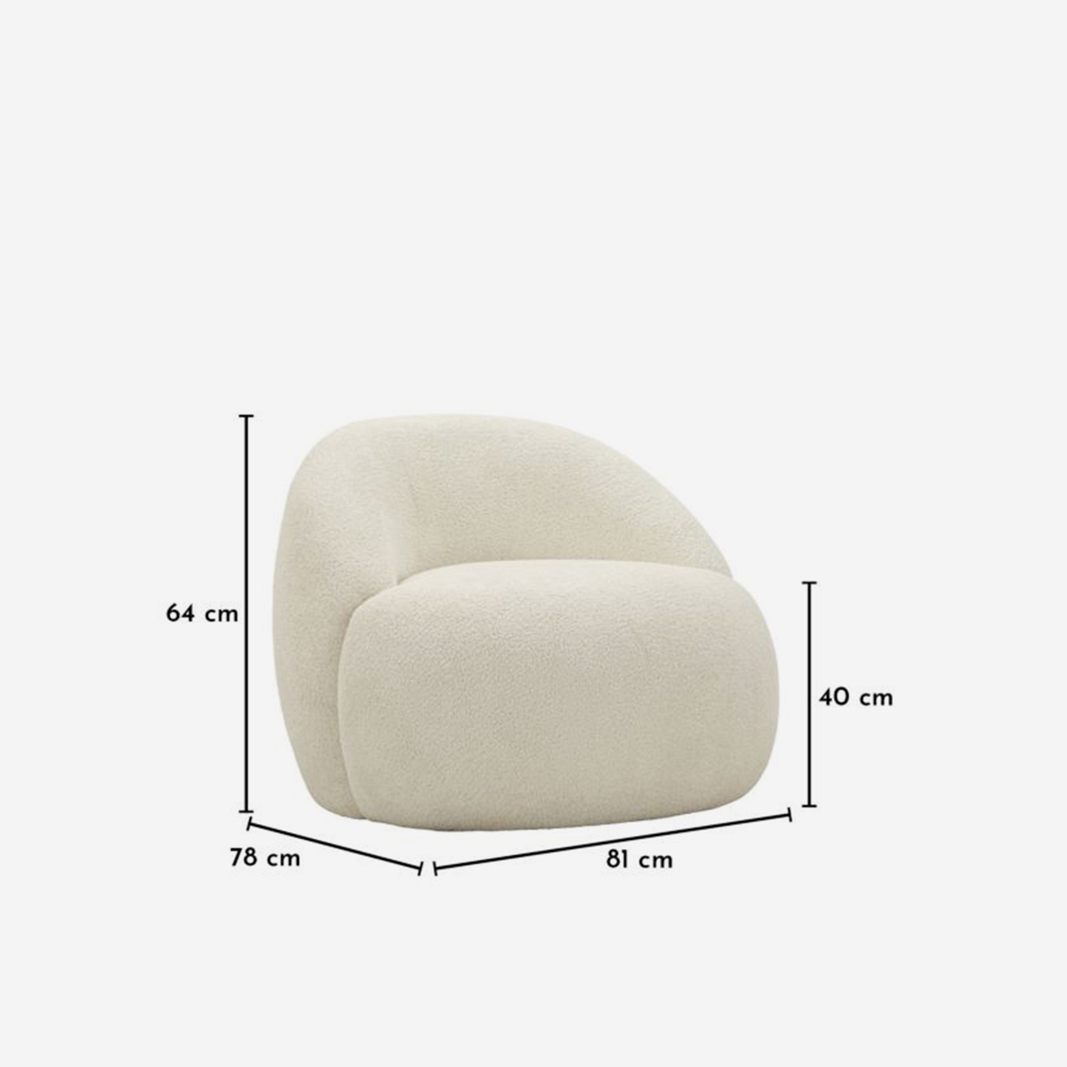 Mauro Ferretti Ginevra Bouclé Upholstered Living Room Armchair — 8