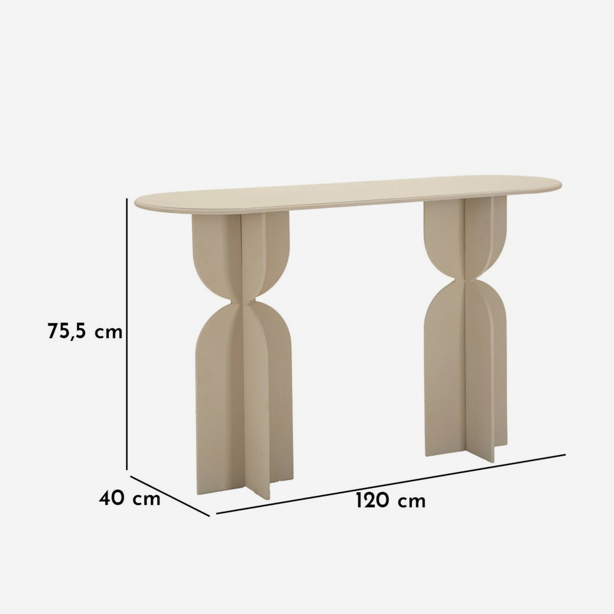 Modern Iron Console Table for Entryway Dune — 3