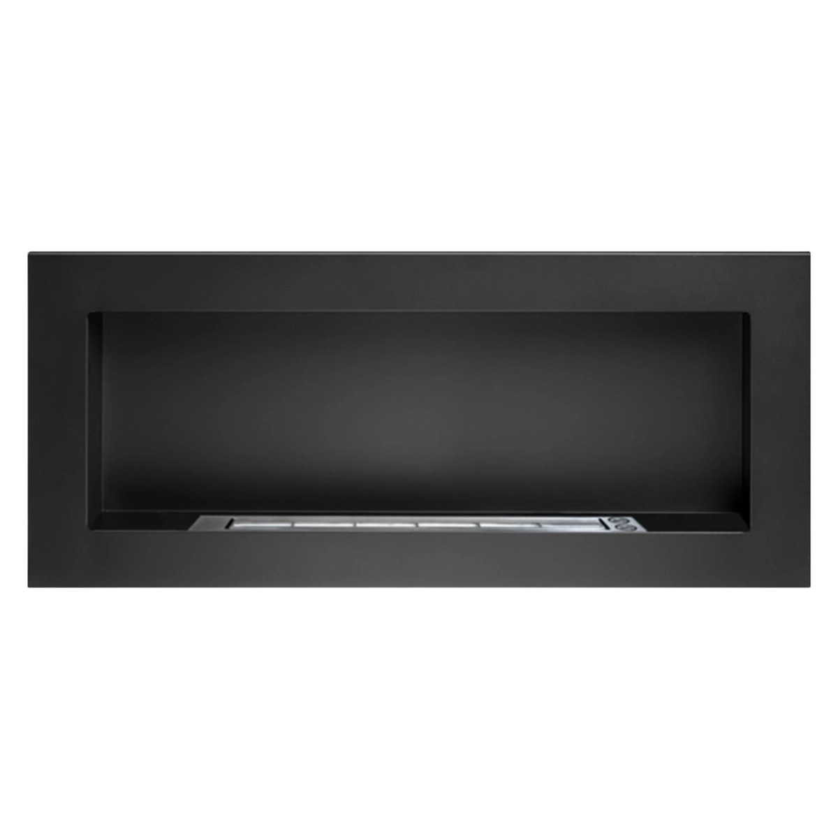 Wall-Mounted & Recessed Bioethanol Fireplace Lucca Nero Divina Fire — 7