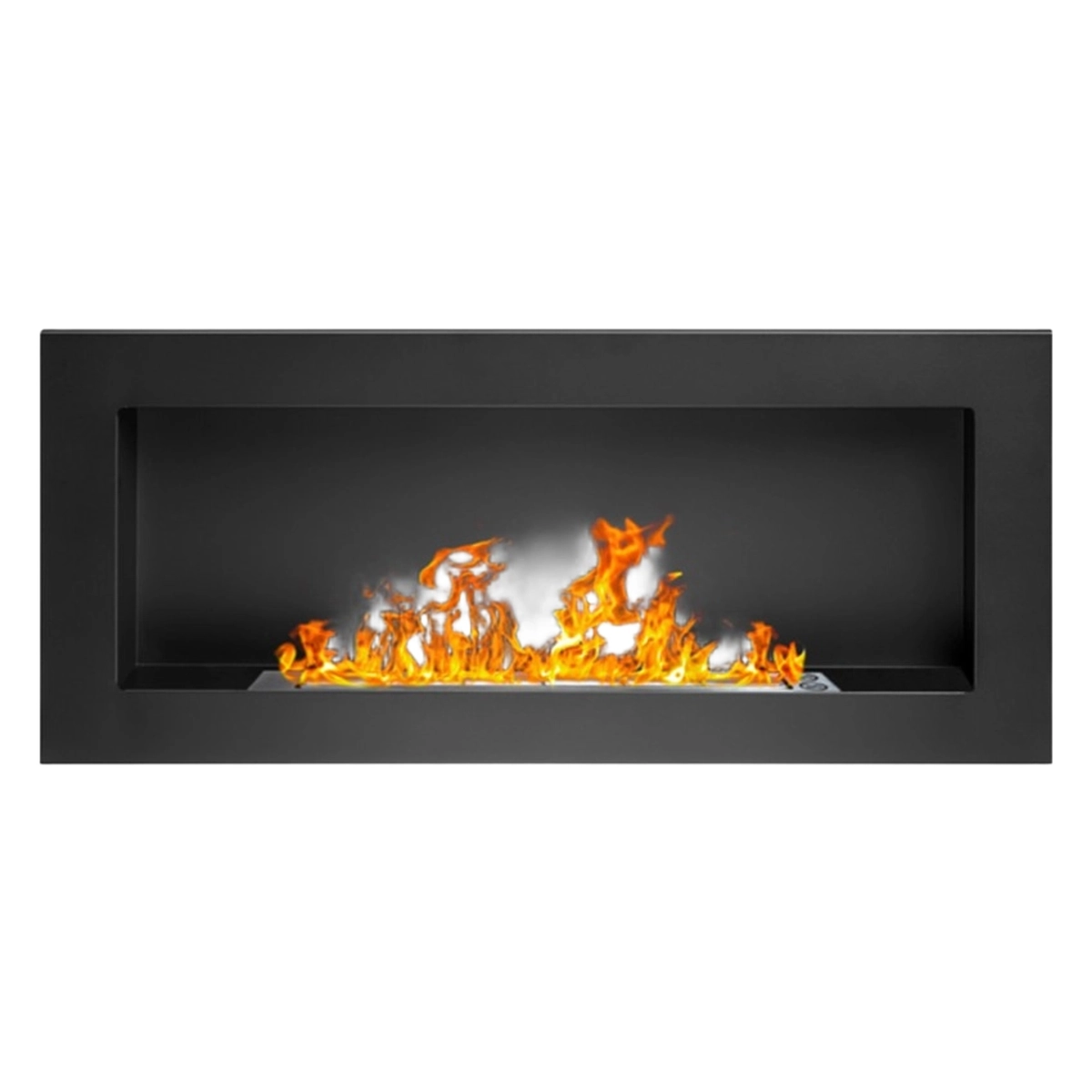Wall-Mounted & Recessed Bioethanol Fireplace Lucca Nero Divina Fire — 6