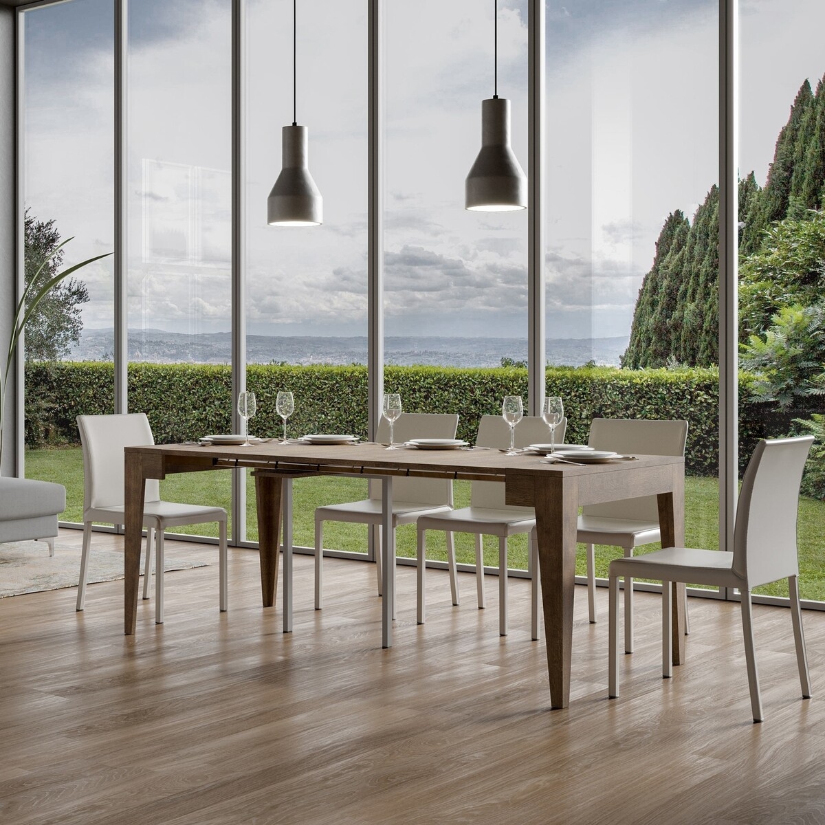 Extendable Console Table up to 10 Seats 90x42-198 cm Isotta Small — 4