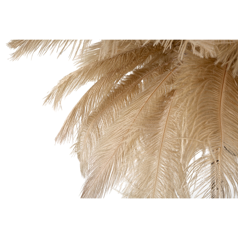 Palm S Table Lamp with Feather Lampshade and 2 Lights — 5