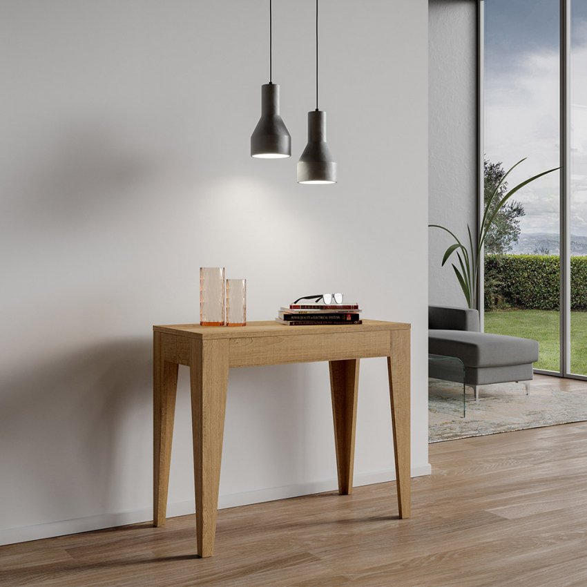Extendable console table 90x42-302cm wood Itamoby Isotta Oak — 4