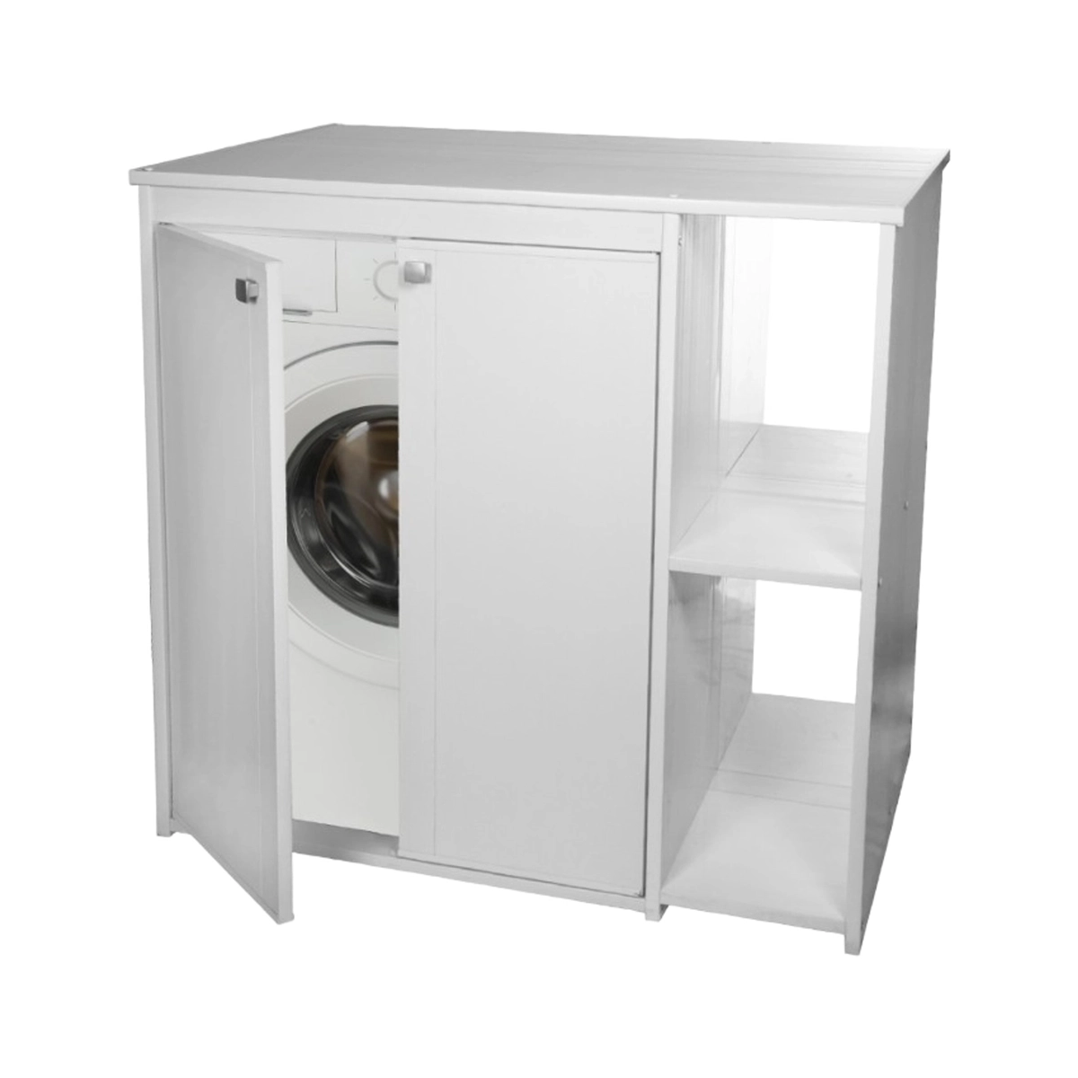 Outdoor Washing Machine Cabinet with 2 Compartments PVC Negrari 5012PRO — 3