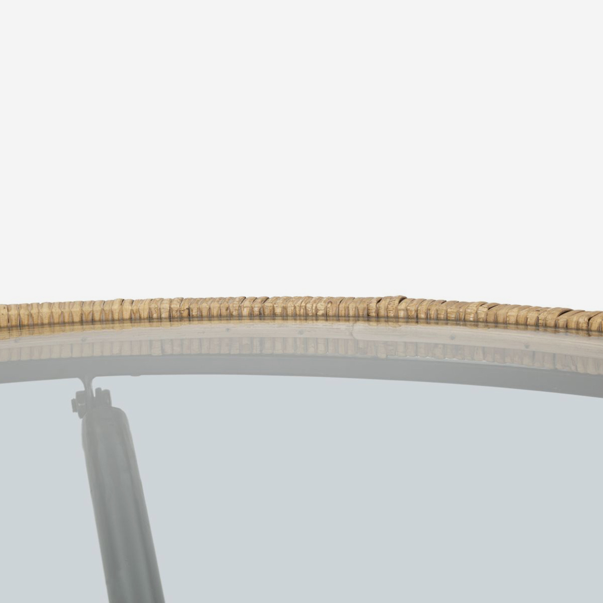 Round Coffee Table in Vetro and Rattan Saint Barth — 3