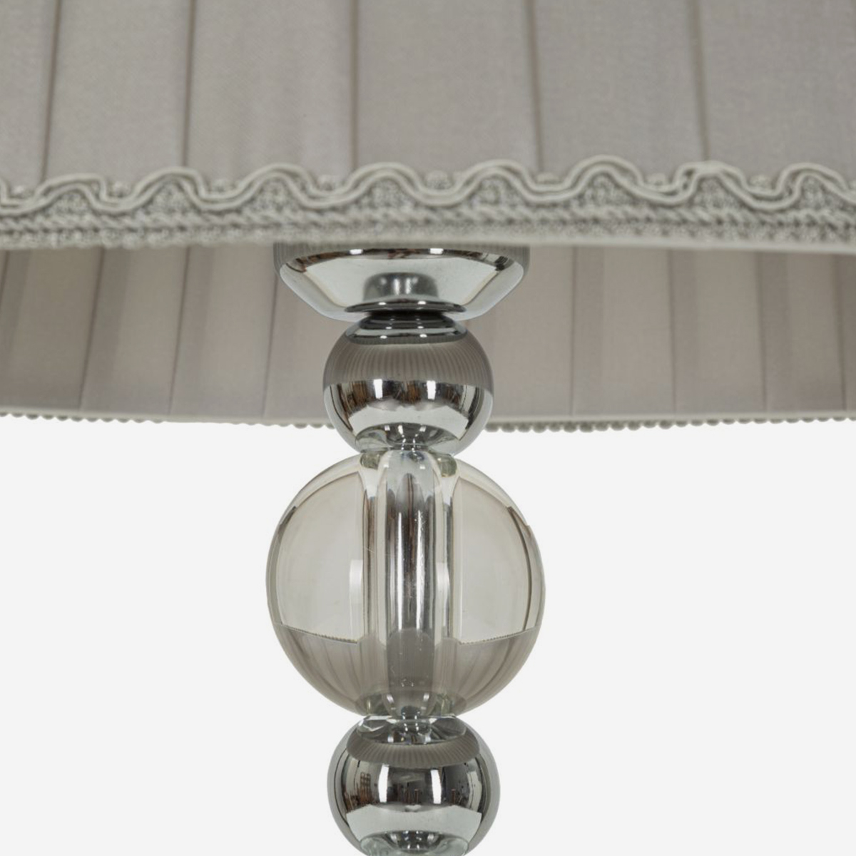 Tolly Elegant Table Lamp in Glass and Fabric — 3