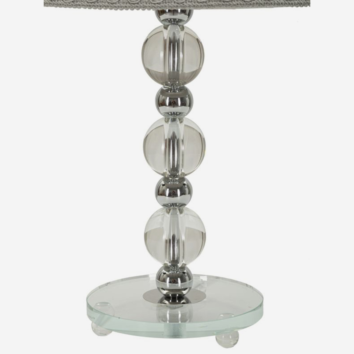 Tolly Elegant Table Lamp in Glass and Fabric — 5
