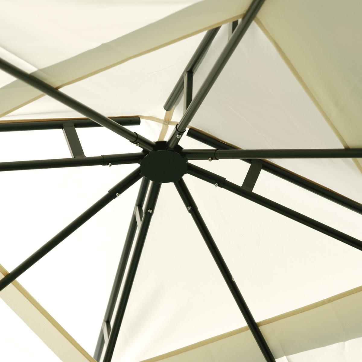 Illinois 3x3 Garden Gazebo in Anthracite Iron with Ecru Canopy — 4
