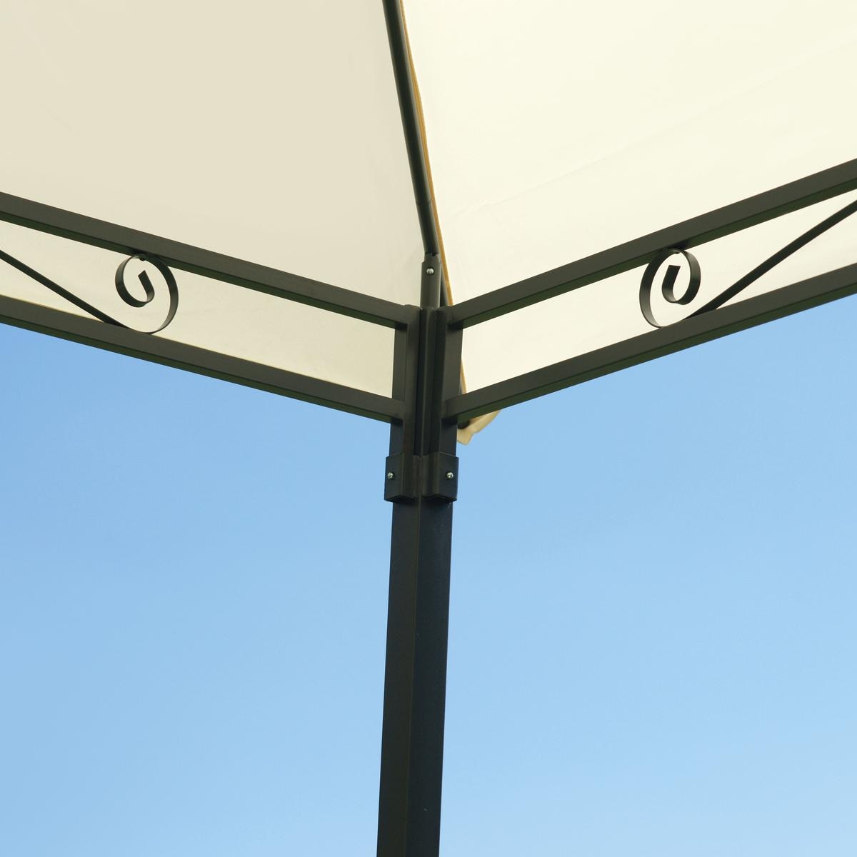 Illinois 3x3 Garden Gazebo in Anthracite Iron with Ecru Canopy — 3